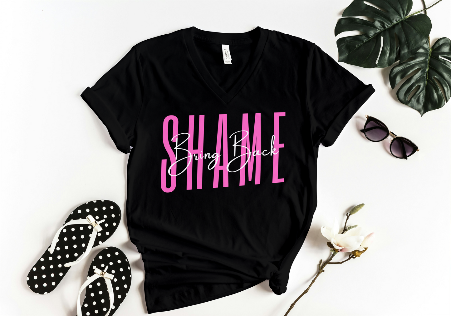 Bring Back Shame V Neck T-shirt